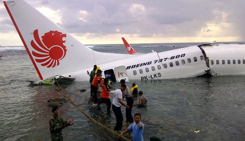 Meanwhile, crash investigators have also said the Lion Air flight - similar to this aircraft - is believed to have been intact with its engines running when it crashed into the Java Sea.