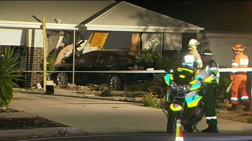 The couple inside got the fright of their life when the crash occurred. 