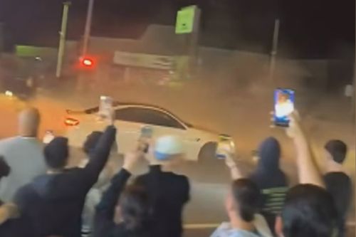 Police are investigating an alleged hoon incident outside the petrol station last night.