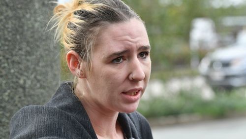 A resident of the mobile home park at Stapylton, where a body was found in a barrel on the back of a ute. Picture: AAP