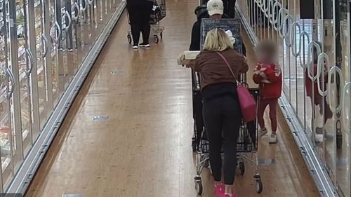 Drakes Supermarkets is working with South Australia Police to identify a woman and a man captured on camera in multiple stores.Footage shows a woman entering a store in Salisbury North with what appears to be a large present in a trolley.
Workers said a man who appears to be an accomplice was spotted appearing to help collect groceries and place them inside the large gift box.