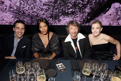 (L-R) Partner of Inditex chair Marta Ortega, Carlos Torretta; model Naomi Campbell; Inditex chair Marta Ortega and fashion designer Pierpaolo Piccioli at the launch of photographer Peter Lindbergh's 'Untold Stories' exhibit. 