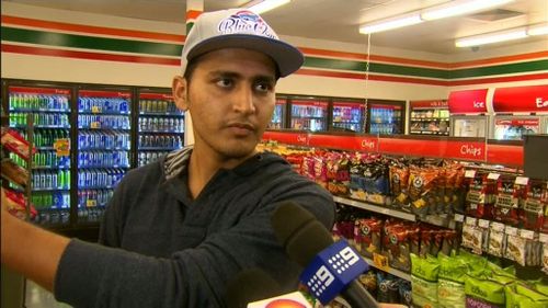 The cashier was shaken up but unharmed in the incident. (9NEWS)
