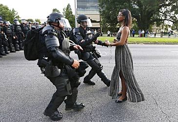 What was Ieshia Evans protesting when this photograph was taken?