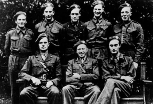 Some of the Norwegian commandos including Joachim Roenneberg who is seated, far right. (Norwegian Resistance Museum).