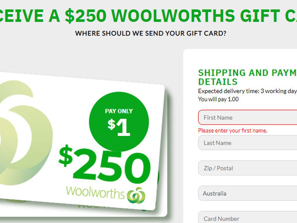 Layby Woolworths $500 Digital Gift Card (delivered by email) Online