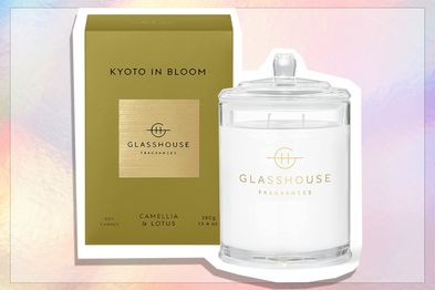 GLASSHOUSE Kyoto In Bloom Camellia & Lotus Candle 380g