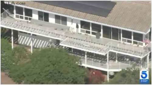 An aerial image of Kerr's Malibu mansion. (Supplied)