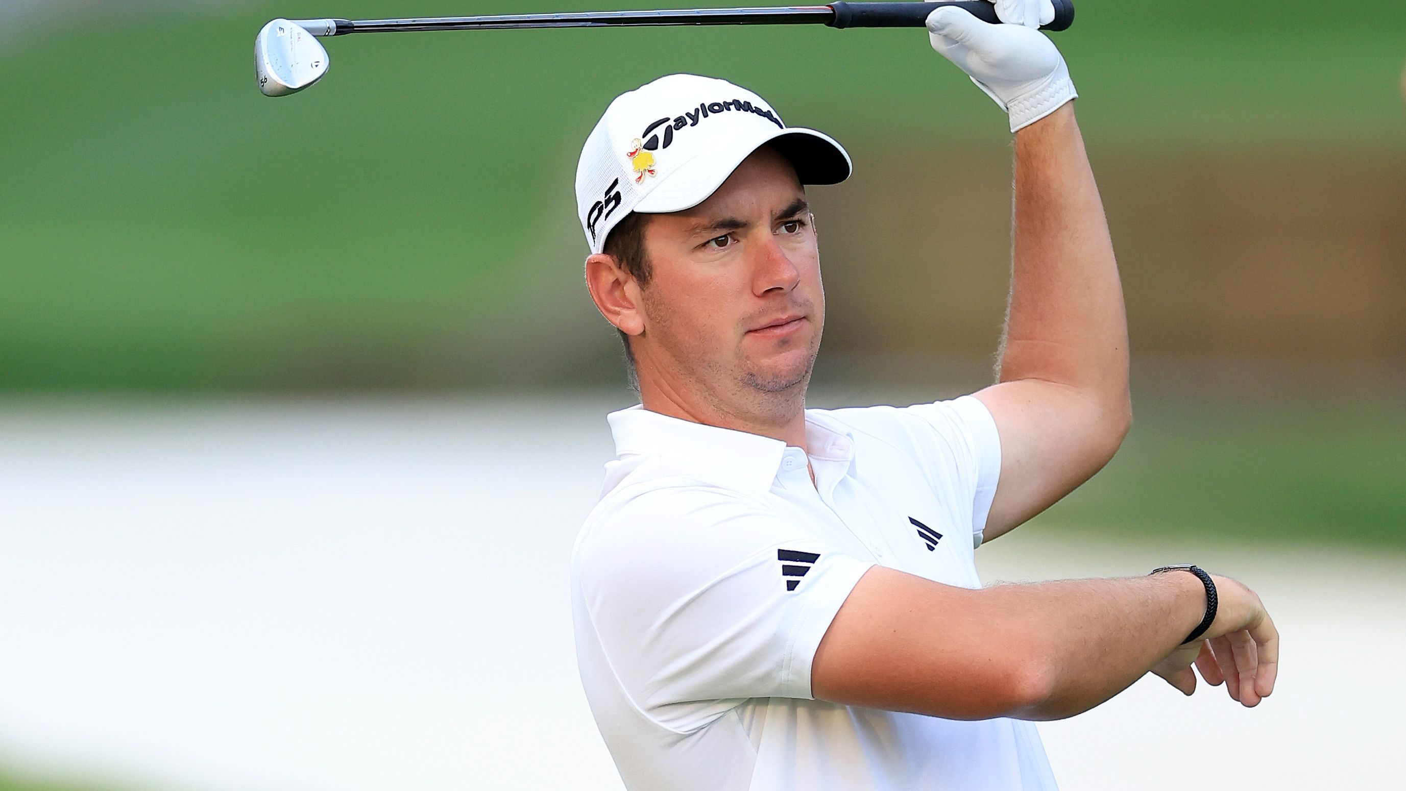 Lucas Herbert of Australia plays his second shot on the 10th hole during the second round of THE PLAYERS Championship on THE PLAYERS Stadium Course at TPC Sawgrass on March 10, 2023 in Ponte Vedra Beach, Florida. (Photo by David Cannon/Getty Images)