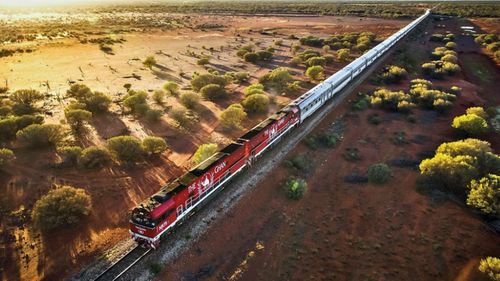 The coin pays homage to the iconic Ghan steam rail.