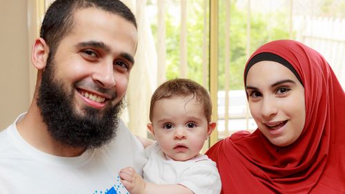 Kaled Zahab (left) and his wife Mariam Dabboussy (right) with daughter Aisha in 2014.