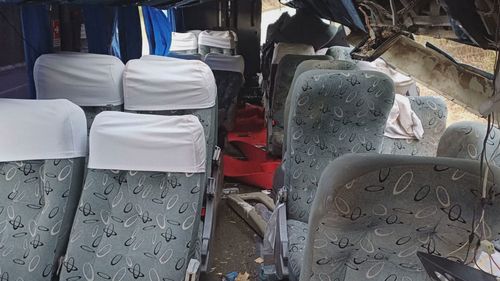 A passenger bus in northeastern Brazil crashed into a sand embankment and flipped on its side, killing 15 people, local authorities said on Saturday. The bus was carrying about 30 passengers, police said.