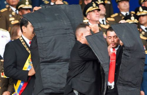 Seven military officers were injured however President Maduro was unharmed.