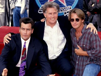 Charlie Sheen, Martin Sheen and Emilio Estevez in 1994