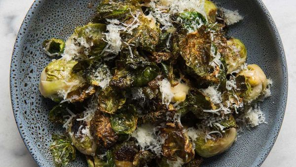 Pan fried brussel sprouts