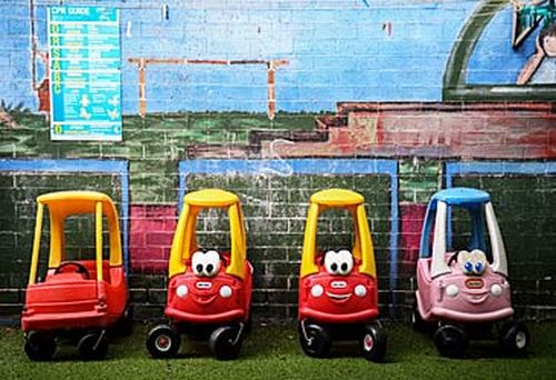 Children's toy cars in childcare centre (AAP)