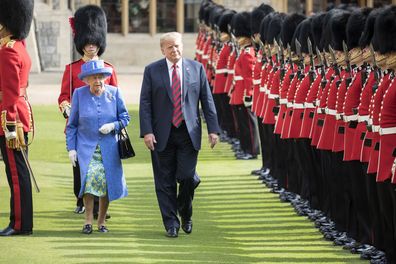 Queen Elizabeth and Donald Trump