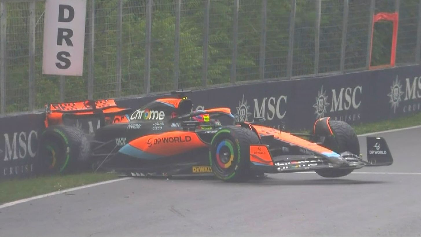 Oscar Piastri crashed out of qualifying for the Canadian Grand Prix, hitting the wall at the exit of turn seven.
