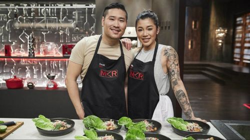 David Vu with friend Betty Banks on My Kitchen Rules.