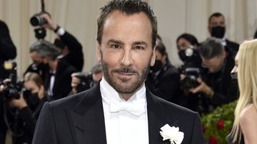 American designer Tom Ford cuts a dapper figure  attending The Metropolitan Museum of Art&#x27;s Costume Institute benefit gala celebrating the opening of the &quot;In America: An Anthology of Fashion&quot; exhibition. 