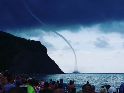 While some can pose risks similar to standard tornadoes, waterspouts are generally known to dissipate upon making landfall. Picture: Instagram/@mrrr0_o