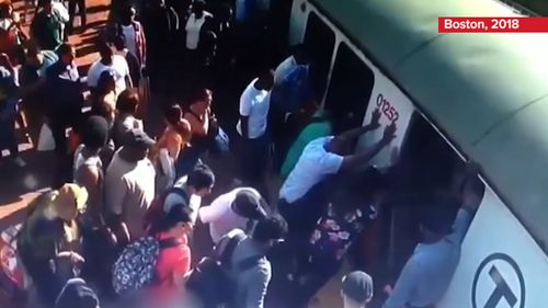 He was able to rally a crowd of commuters to enact a similar rescue. Picture: 9NEWS