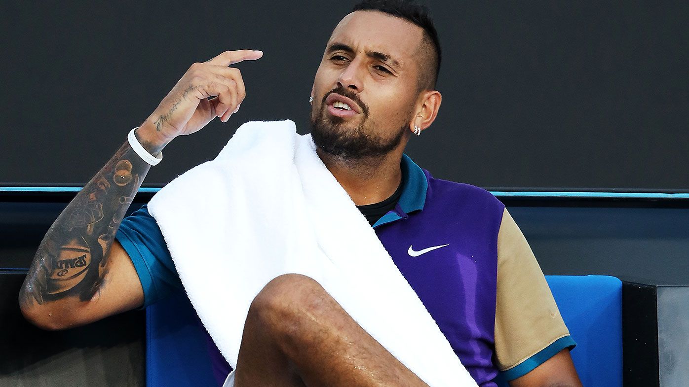 Nick Kyrgios overcomes brief time violation controversy to advance in Murray River Open
