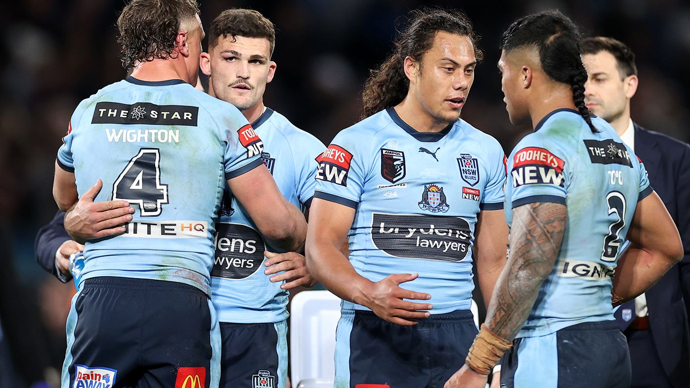 Jack Wighton, Nathan Cleary, Jarome Luai and Brian To&#x27;o after Queensland downed New South Wales in the first State of Origin match.