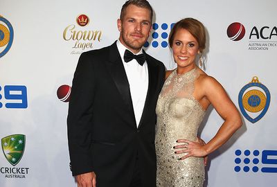 T20 skipper Aaron Finch and his girlfriend Amy Griffiths.