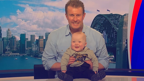 9News presenter Pete Overton meets fan with rare heart condition 