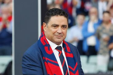 MELBOURNE, AUSTRALIA - MARCH 16: Garry Lyon is seen during the 2022 AFL Round 01 match between the Melbourne Demons and the Western Bulldogs at the Melbourne Cricket Ground on March 16, 2022 In Melbourne, Australia. (Photo by Michael Willson/AFL Photos)