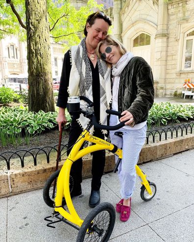 Selma Blair on walking bike