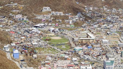 Some of the damage to The British Virgin Islands. (AAP)