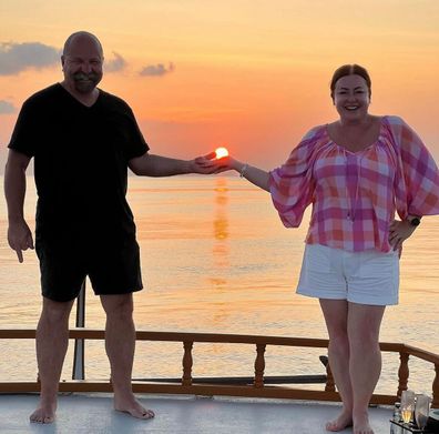 Shelly Horton in the Maldives.