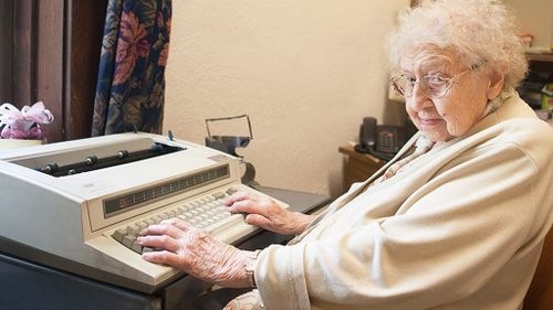 Ms Davis insists on using her typewriter. (Elisabeth Davis/Culver Academies)