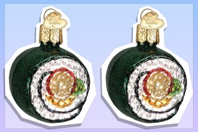9PR: Old World Christmas Sushi Roll Glass Blown Ornament