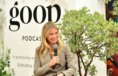 Gwyneth Paltrow speaks during Gwyneth Paltrow And Kerry Washington Host A Live Episode Of The goop Podcast with Banana Republic at Spring Place on September 19, 2019 in Beverly Hills, California