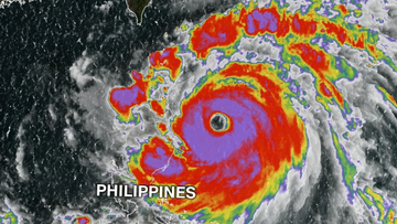 Doksuri intensified into a super typhoon on Tuesday morning.