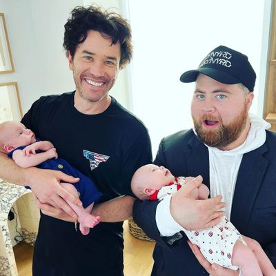 Tom Pelphrey and Brad Goreski with their children.