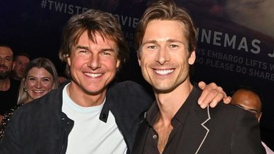 Tom Cruise shows up at Twisters Premiere to support Top Gun: Maverick co-star Glen Powell