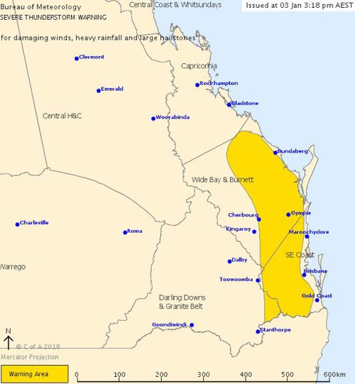 Severe storms hit Southeast Queensland again