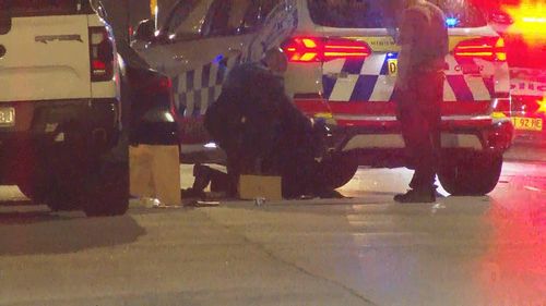 Police are continuing their search for the alleged shooters. 