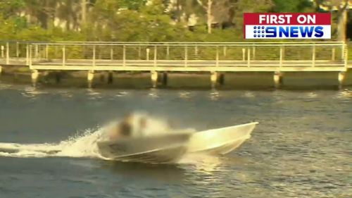 Rampaging juveniles played it up for 9NEWS cameras as they hooned along Gold Coast canals.