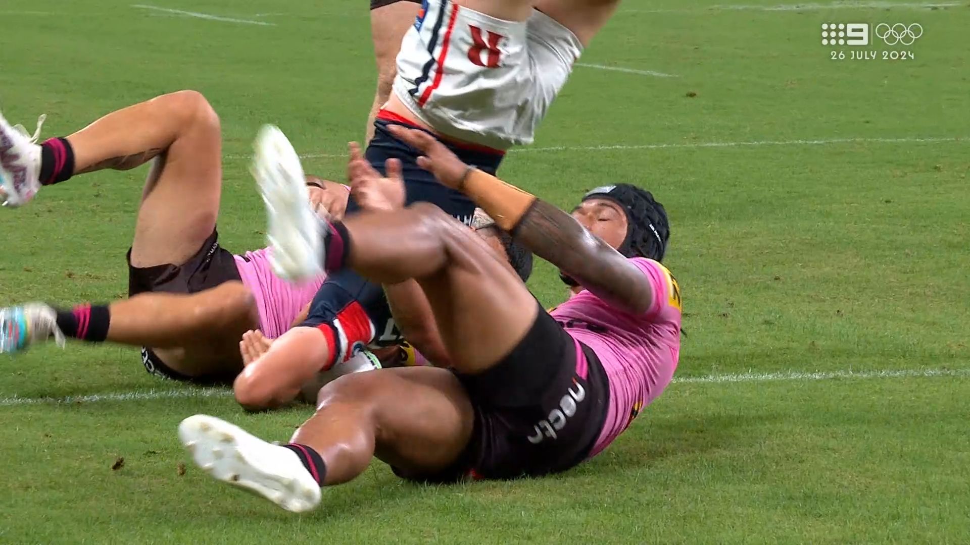 'Wow, just wow': Roosters denied try after controversial Bunker call in loss to Panthers
