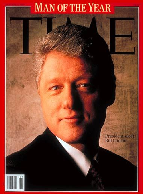 Former President Bill Clinton's "Man of the Year" cover sparked controversy for the placement of the letter "M". (TIME Magazine)