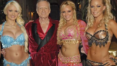 HollywoodLife on X: Hugh Hefner's wife Crystal removes her 34D breast  implants: They slowly poisoned me    / X