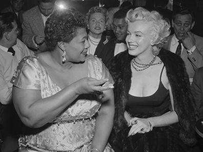 Ella Fitzgerald with Marilyn Monroe in 1954.