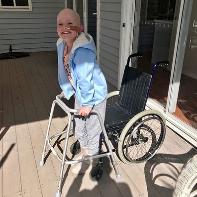 Charli Gerrey was left in a wheelchair during cancer treatment.