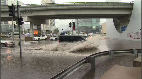 Floodwater has wreaked havoc in Melbourne this morning.