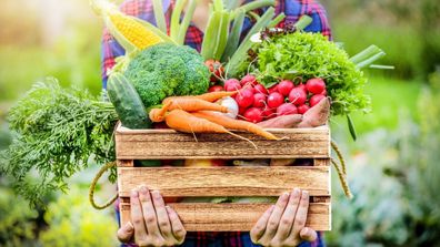 Box of vegetables